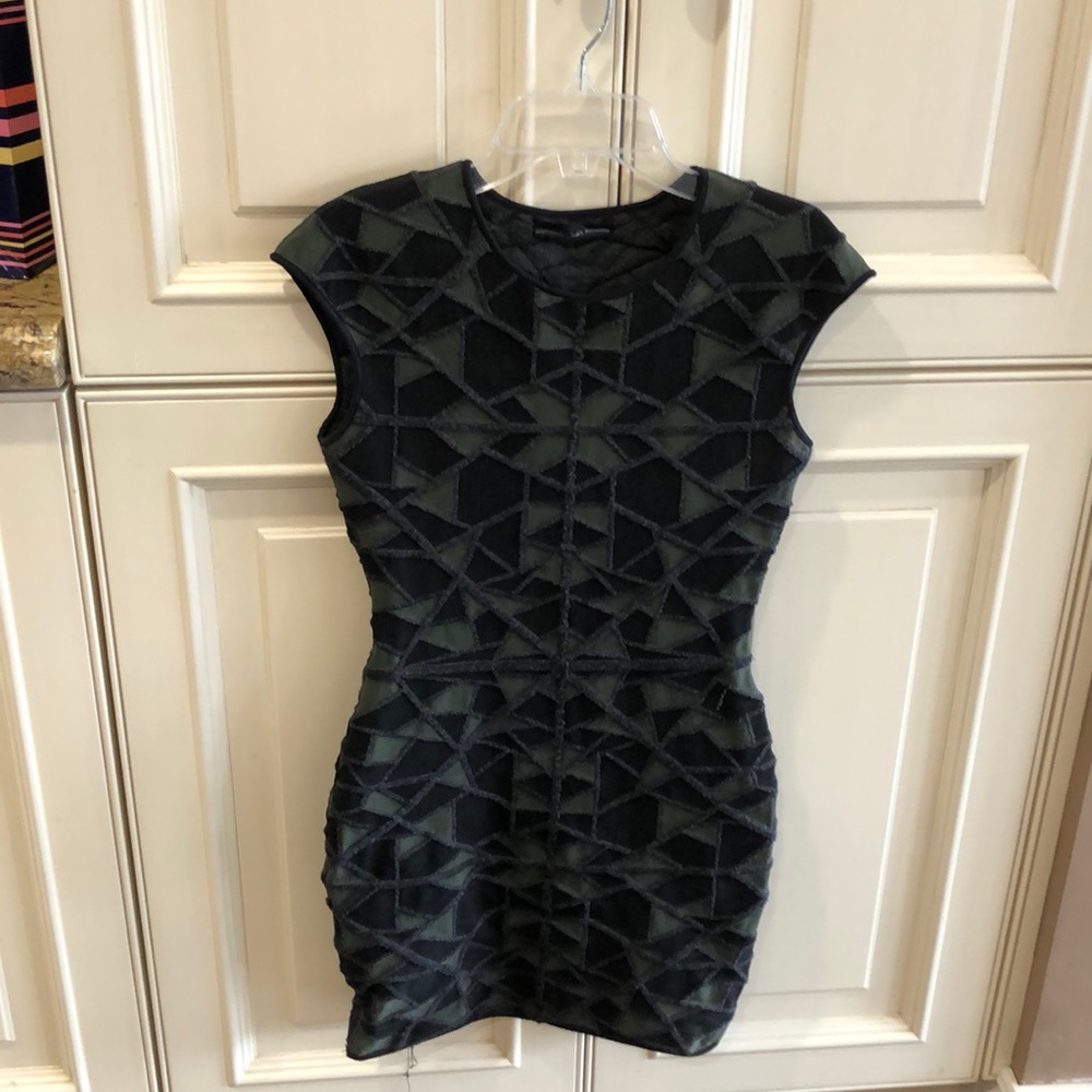 Black, Green, Dark green RVN bodycon dress